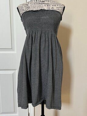 Strapless Grey & Black Tube Dress, Size S